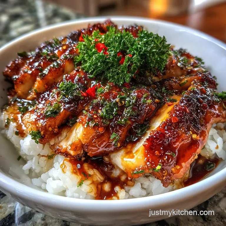 Creamy Garlic Chicken Rice Bowls