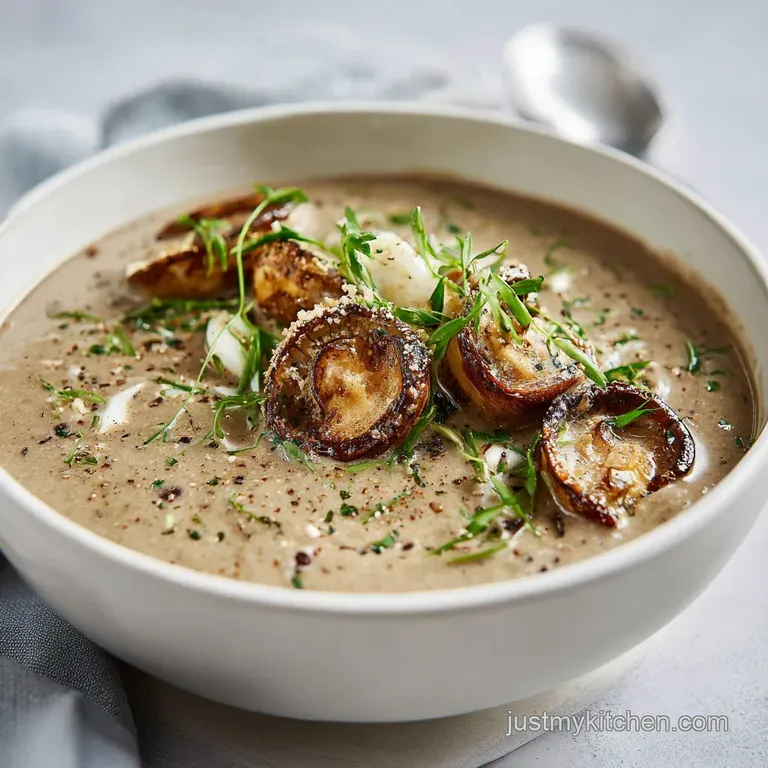 The Richest Creamy Mushroom Soup with Garlic