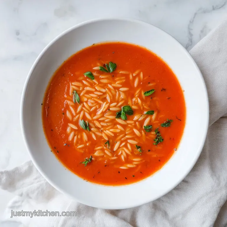 Creamy Tomato Orzo Soup: Silky and Nutty
