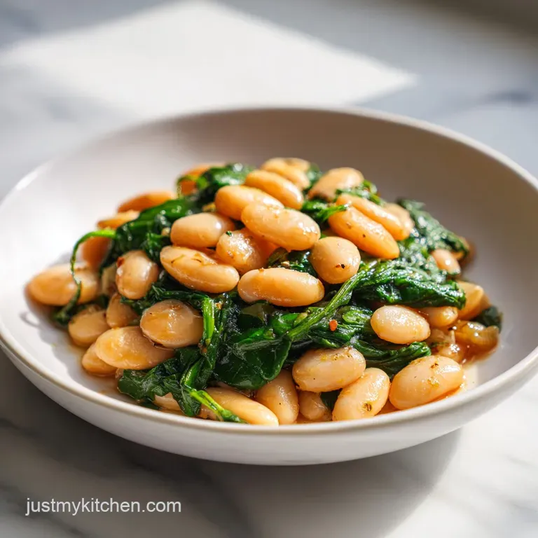 Creamy White Beans Spinach Recipe