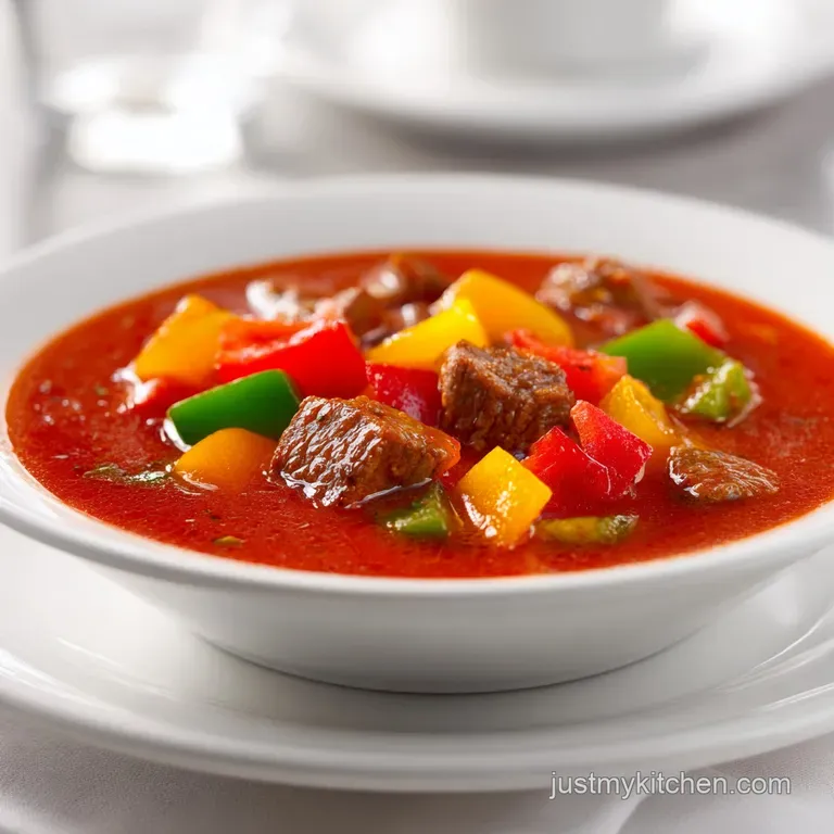 Crock Pot Stuffed Pepper Soup: Tender Bell Peppers