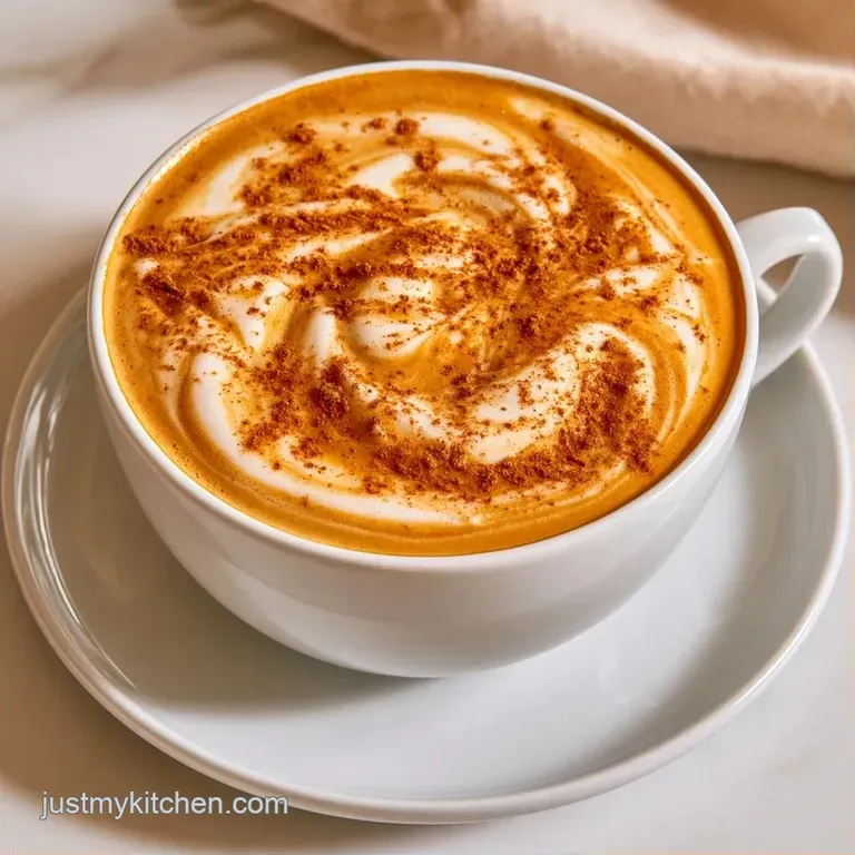 Frothy tan coffee in a glass mug paired with a small spiced cookie on a rustic wooden tray with a linen napkin.