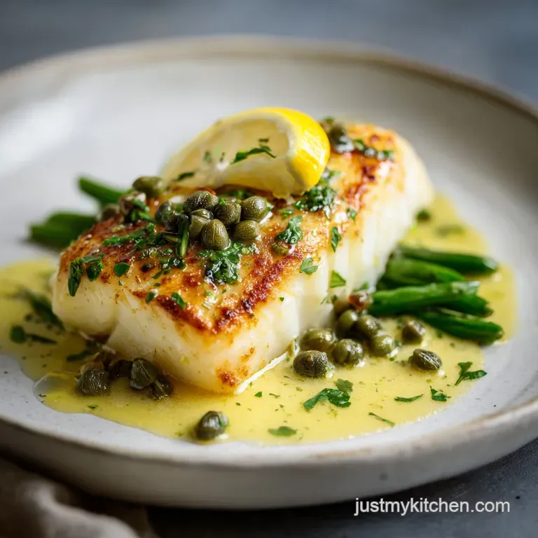 Halibut Lemon Caper Sauce: Restaurant Quality