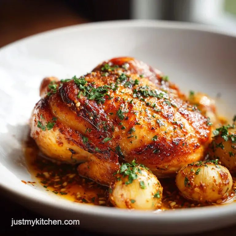 Healthy OvenRoasted French Garlic Chicken