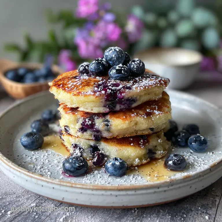 High Protein Blueberry Pancakes