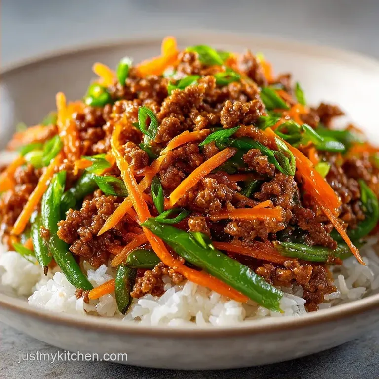 High-Protein Ground Beef Rice Bowl: Savory and Sweet