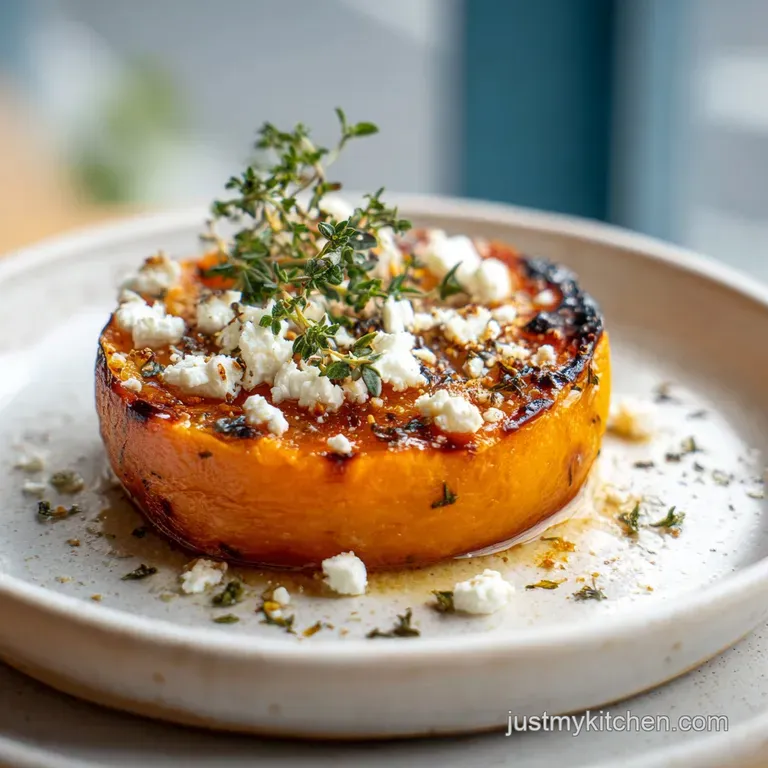 Roasted Sweet Potato Round with Honey Feta and Thyme