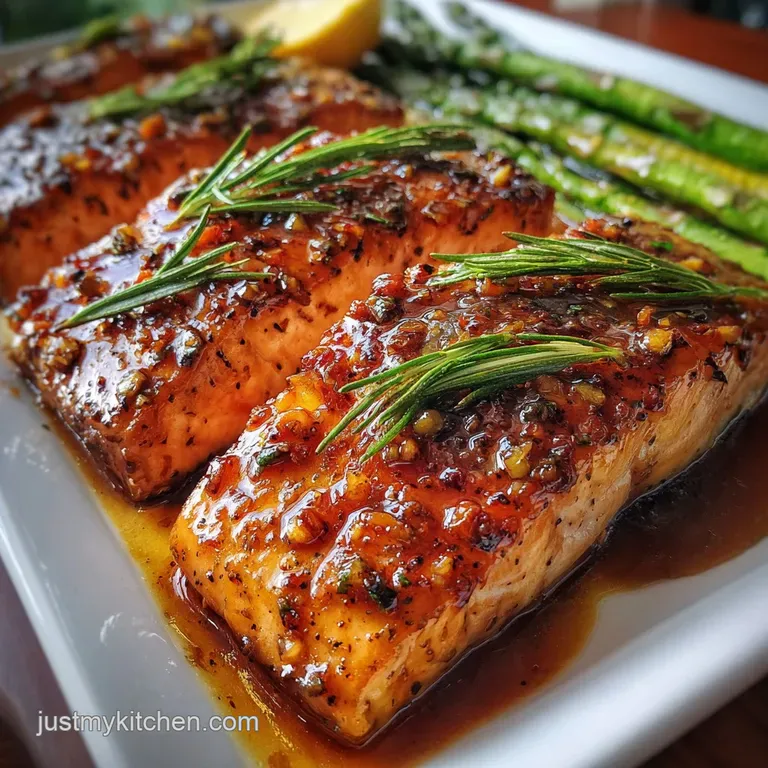 One Pan Honey Garlic Glazed Salmon