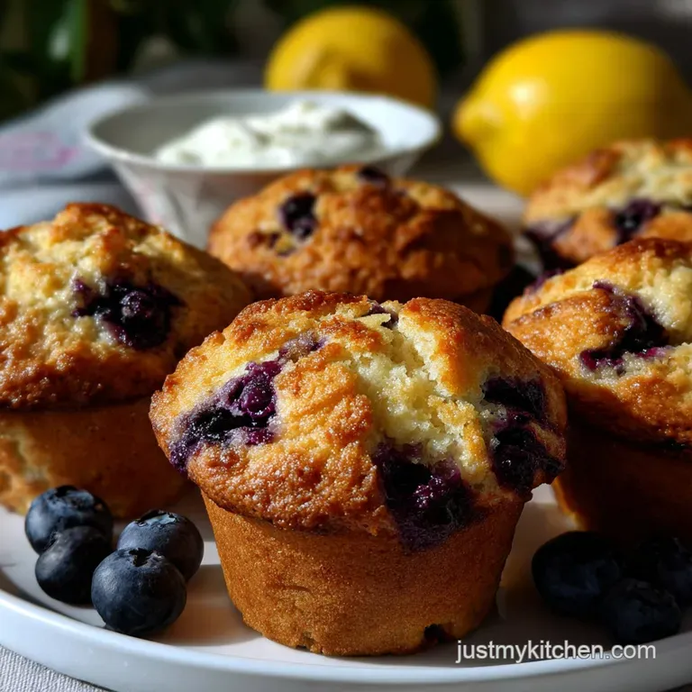 Lemon Blueberry Muffins with Yogurt