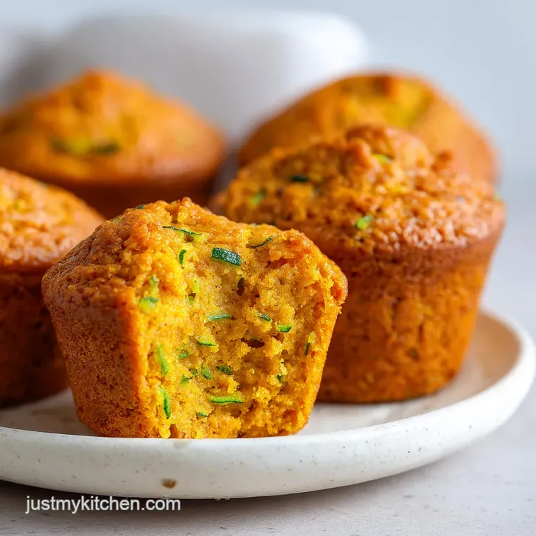 Three perfectly baked muffins, one sliced open revealing a moist, tender interior on a rustic wooden board.