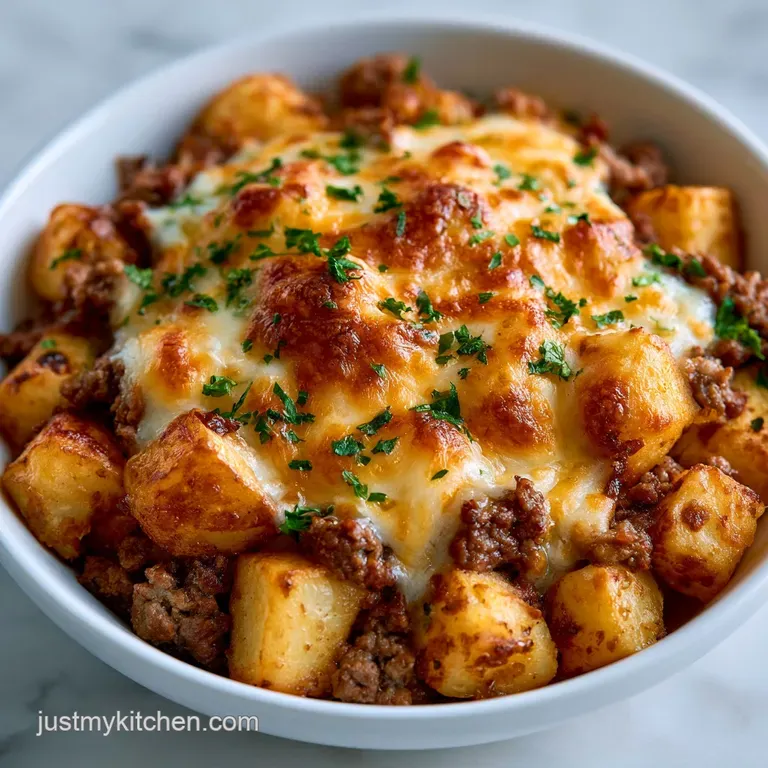 Quick Beef Family Dinner: Cheesy Beef and Potato Skillet