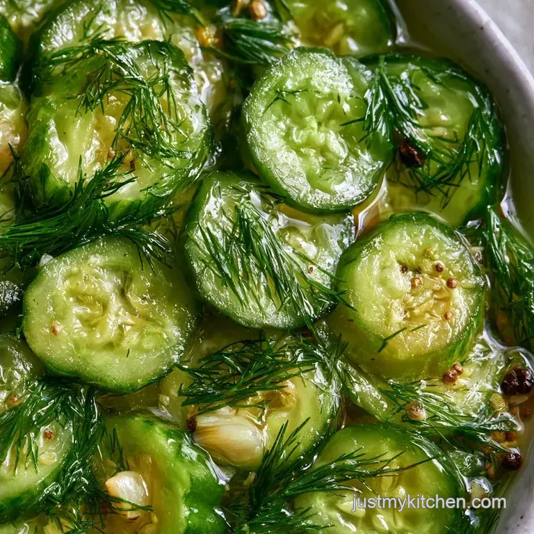 Crunchy Refrigerator Dill Pickles with Garlic