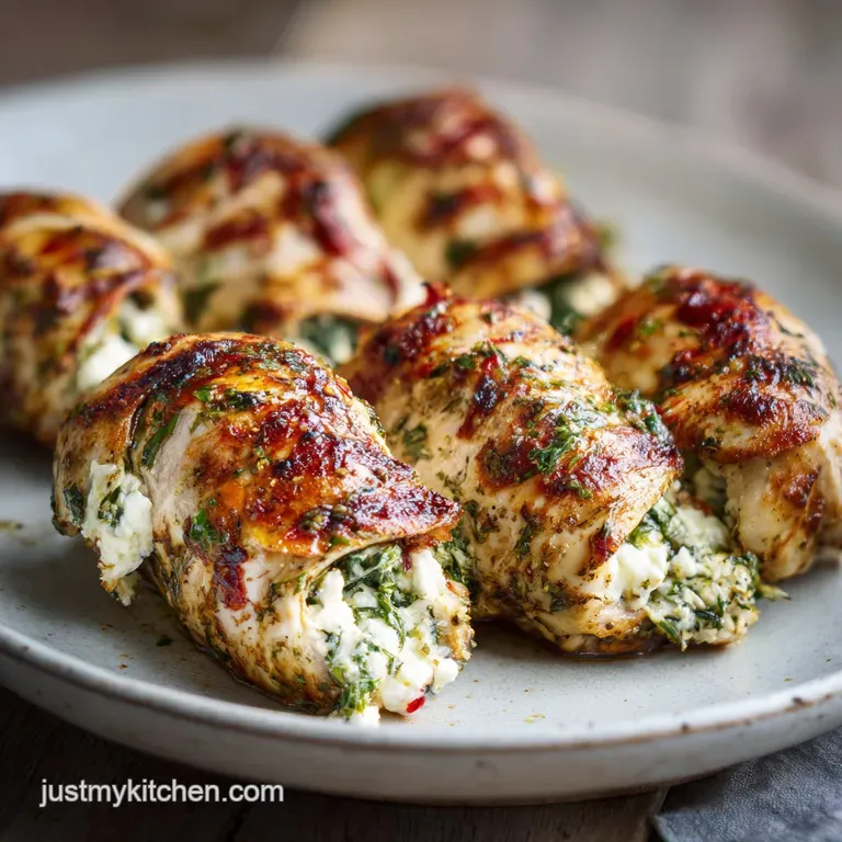 Ricotta Stuffed Chicken Rolls: Velvety Cheese Center