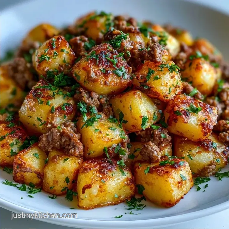 Roasted Potato Beef Bake: Hearty and Golden