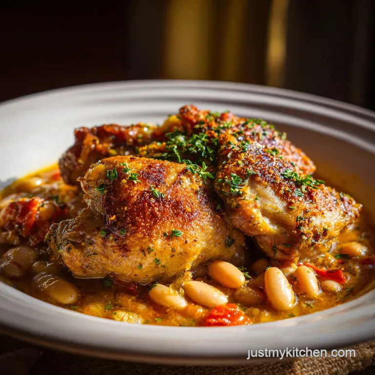 Rustic Chicken Cassoulet with White Beans