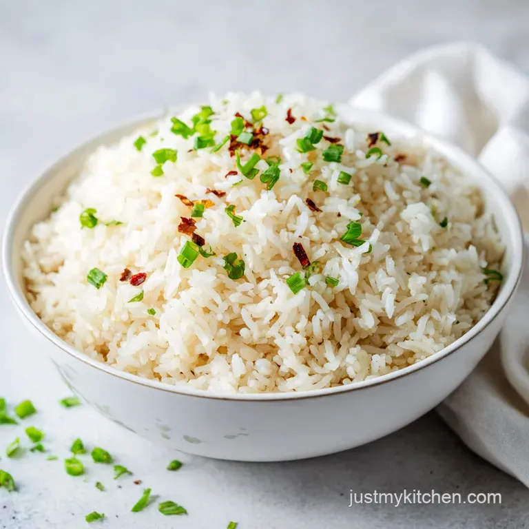 A delicate swirl of golden-brown consomm&eacute; surrounding a bed of pearly, tender rice grains