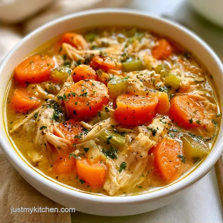 Savory Shredded Chicken Soup