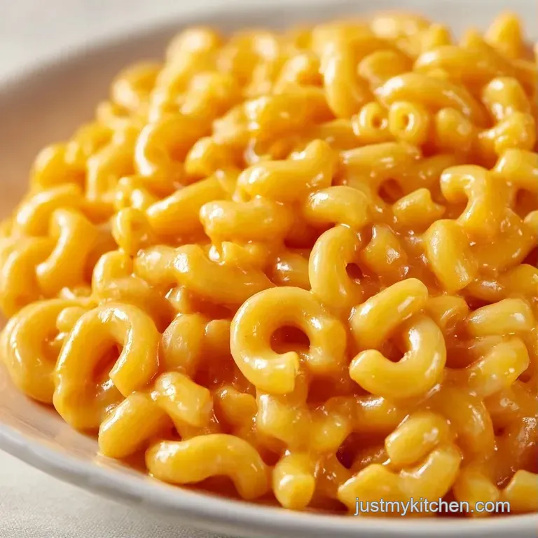 A white ceramic bowl filled with creamy elbow pasta, garnished with cracked black pepper on a light wooden table.