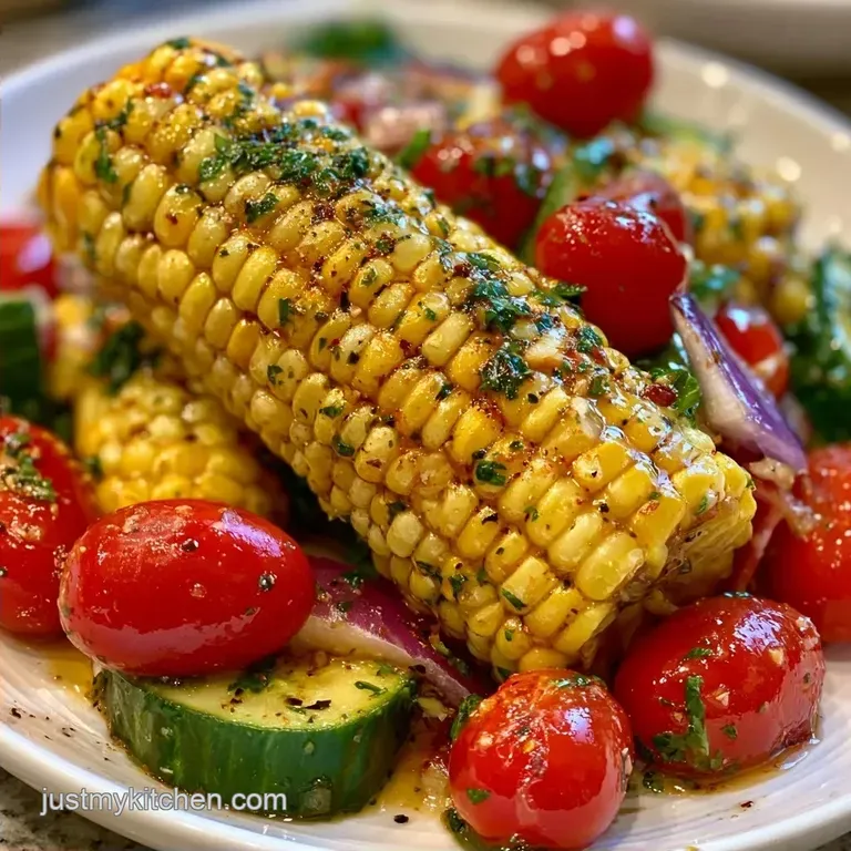 Summer Sweet Corn Salad with Cucumber