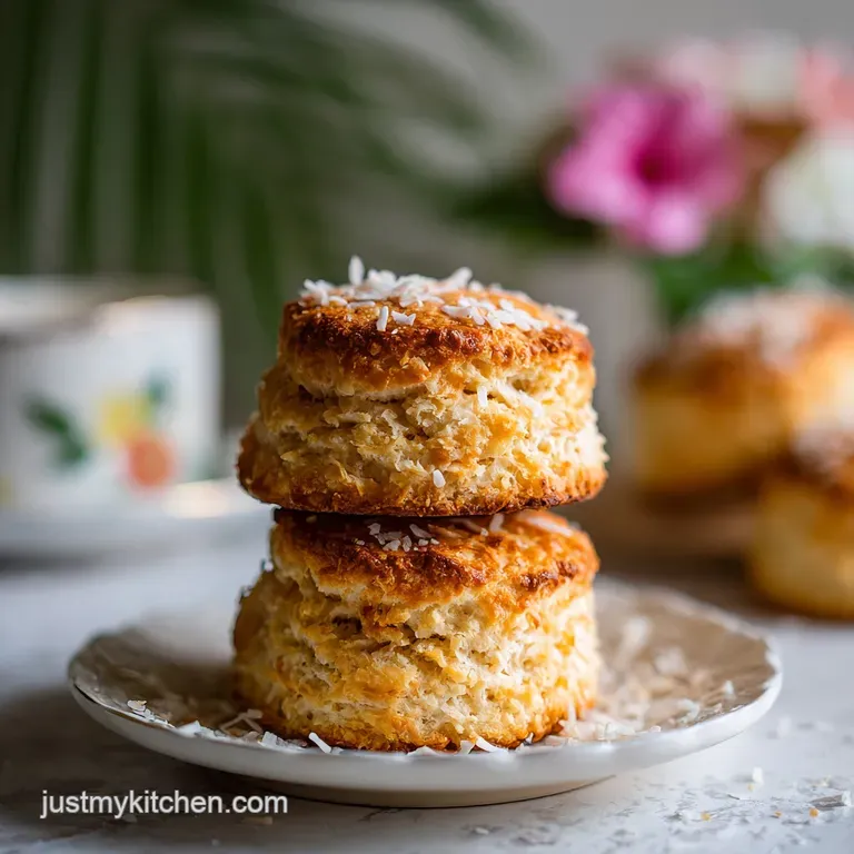 Toasted Coconut Lemon Scones: Flaky and Zesty