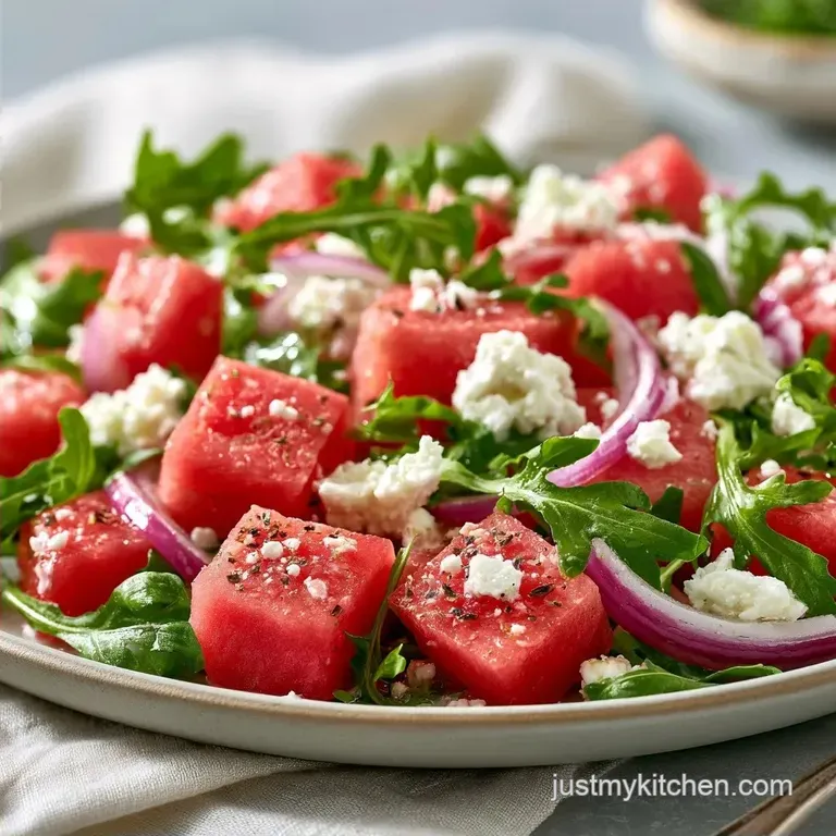 Watermelon Feta Salad with Fresh Mint